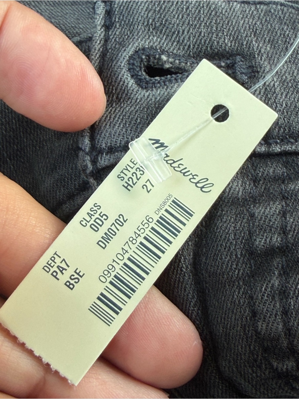 Madewell 9" Mid-Rise Skinny Jeans in Black Sea NWT Size 27 - Picture 6 of 9
